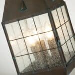 Quintiesse Nantucket Large 3 Light Pedestal Lantern Aged Brass