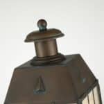 Quintiesse Nantucket Large 3 Light Pedestal Lantern Aged Brass