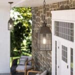 Nantucket Medium 1 Light Outdoor Porch Chain Lantern Aged Brass