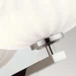 Quintiesse Pim Modern Single Bathroom Wall Light Chrome Opal Glass
