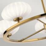 Quintiesse Pim Modern 5 Light Bathroom Chandelier Gold Opal Glass