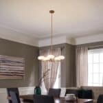 Quintiesse Pim Modern 5 Light Bathroom Chandelier Gold Opal Glass