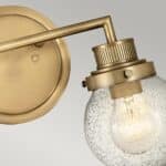Quintiesse Poppy 2 Lamp Bathroom Wall Light Heritage Brass