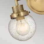 Quintiesse Poppy 2 Lamp Bathroom Wall Light Heritage Brass