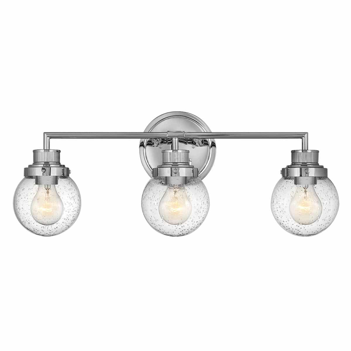 Quintiesse Poppy 3 Lamp Bathroom Mirror Light Polished Chrome