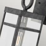 Quintiesse Porter Industrial 1 Light Large Outdoor Wall Lantern Aged Zinc