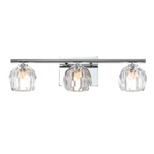 Regalia 3 lamp bathroom mirror light in polished chrome main image