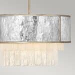 Quintiesse Reverie 4 Light Pendant Stainless Steel Textured Glass