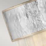 Quintiesse Reverie 2 Lamp Wall Light Stainless Steel Textured Glass