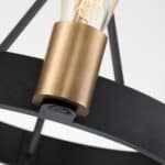 Quintiesse Silas Dual Mount 3 Light Industrial Pendant Aged Zinc / Brass