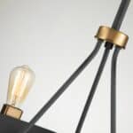 Quintiesse Silas Dual Mount 6 Light Industrial Pendant Aged Zinc / Brass