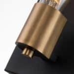 Quintiesse Silas 1 Lamp Industrial Wall Light Aged Zinc / Brass