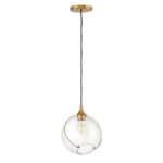 Skye Contemporary 1 Light Designer Ceiling Pendant Heritage Brass