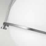 Quintiesse Somerset Flush Ceiling Light Brushed Nickel Opal Glass