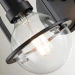 Quintiesse Somerset 1 Lamp Single Wall Light Matt Black Clear Glass