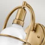Quintiesse Somerset Single Wall Light Heritage Brass Opal Glass