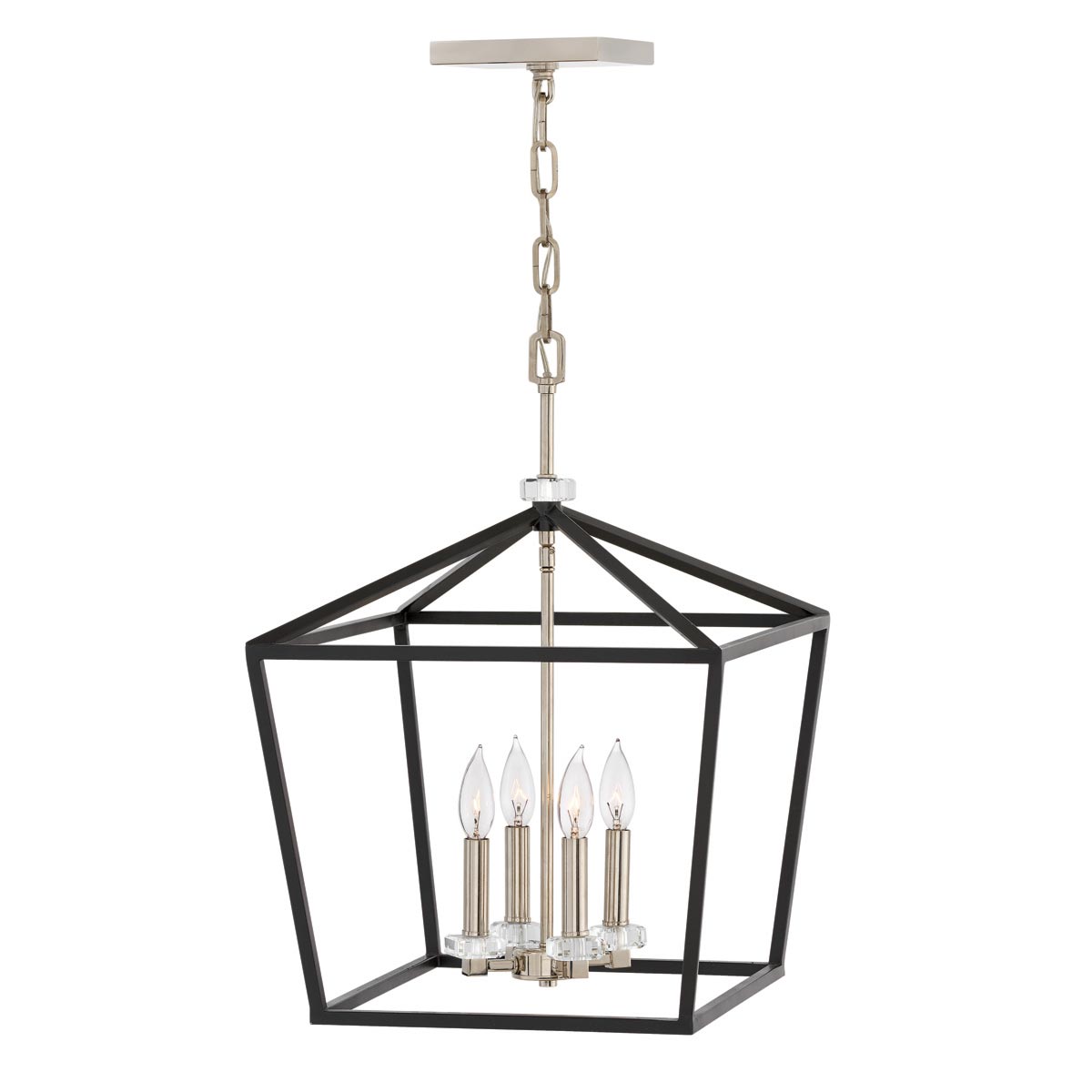 Quintiesse Stinson 4 Light Large Ceiling Pendant Matt Black