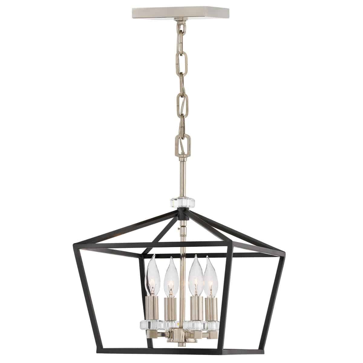 Quintiesse Stinson 4 Light Medium Ceiling Pendant Matt Black