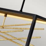 Quintiesse Styx Modern LED Island Pendant Light Black / Gold