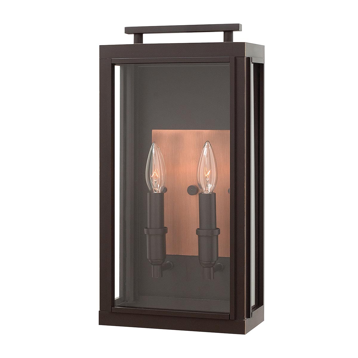 Sutcliffe Medium 2 Light Outdoor Wall Box Lantern Oil Rubbed Bronze