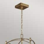 Quintiesse Thayer 3 Light Ironwork Ceiling Pendant Antique Gold