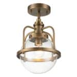 Triocent Industrial Bathroom / Kitchen Pendant Light Natural Brass