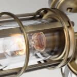 Urban Restoration Semi Flush Bathroom Ceiling 3 Light Antique Brass
