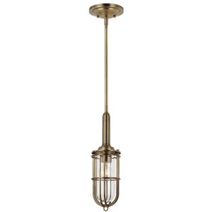 Quintiesse Urban Restoration 1 lamp antique brass bathroom pendant light main image