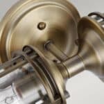 Urban Restoration 2 Lamp Antique Brass Bathroom Wall Light Clear Glass