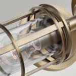 Urban Restoration 2 Lamp Antique Brass Bathroom Wall Light Clear Glass