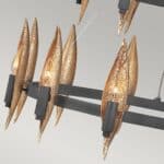 Quintiesse Willow 2 Tier 18 Light Large Chandelier Black / Gold