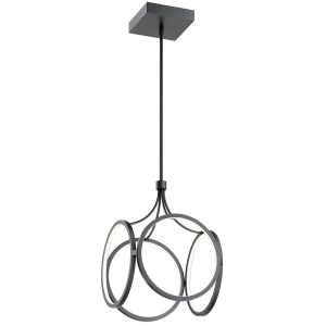 Quintiesse Ciri dimming LED ceiling pendant in matt black full height