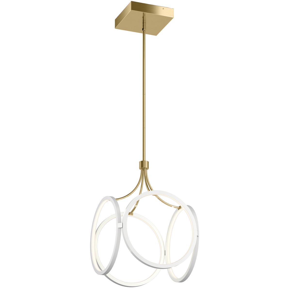 Quintiesse Ciri Dimming LED Ceiling Pendant White / Gold 2740lm