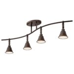 Quoizel East Vale 4 Light Industrial Ceiling Spot Light Bar Palladian Bronze