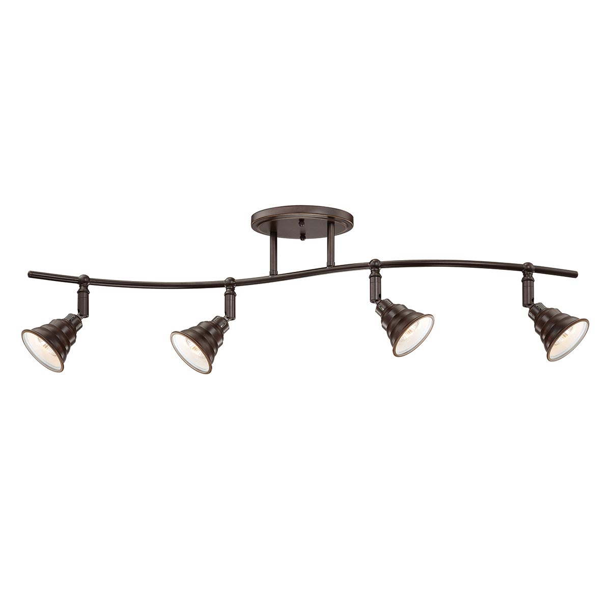 Quoizel East Vale 4 Light Industrial Ceiling Spot Light Bar Palladian Bronze