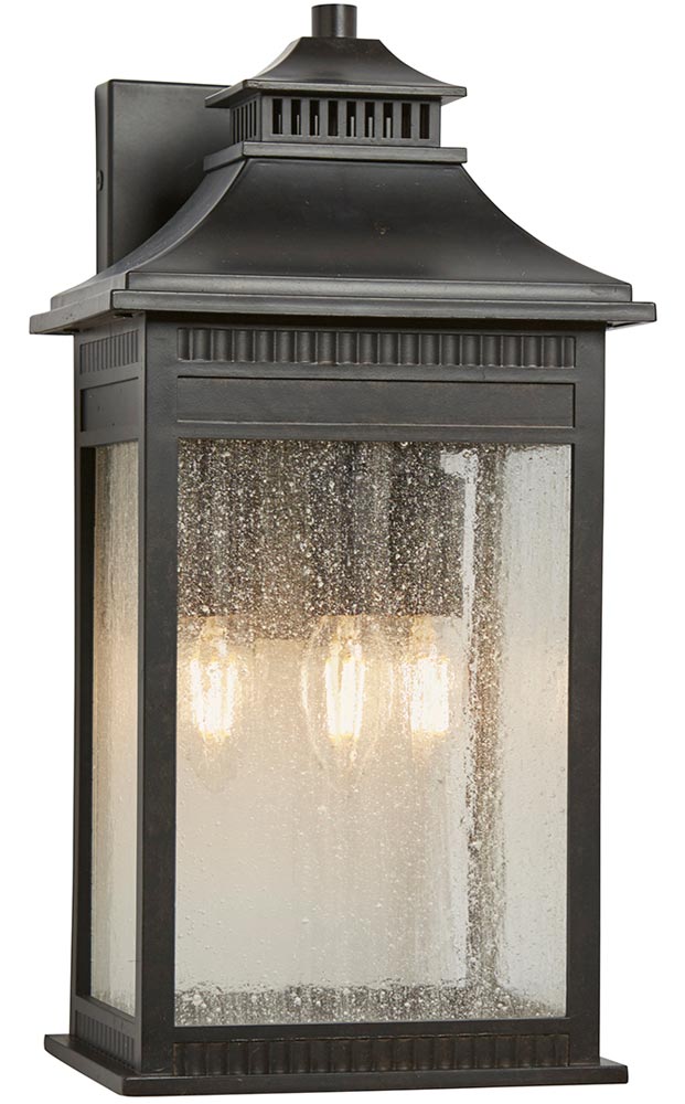 Quoizel Livingston 3 Light Large Outdoor Wall Lantern Imperial Bronze