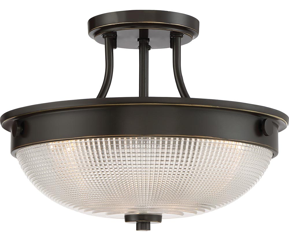 Quoizel Mantle 2 Light Semi Flush Ceiling Light Palladian Bronze