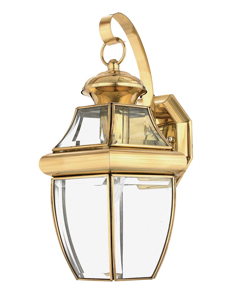 Quoizel Newbury 1 Light Medium Outdoor Wall Lantern Solid Brass