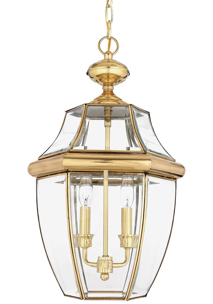 Quoizel Newbury 2 Light Large Hanging Porch Lantern Solid Brass