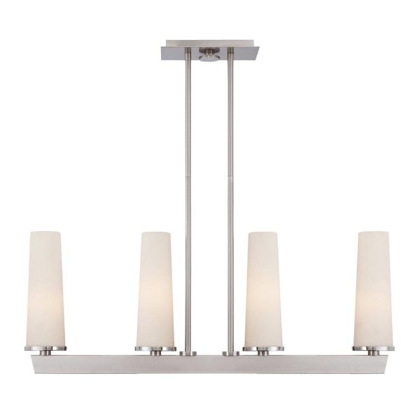 Quoizel Uptown Chelsea Loft 4 light bar pendant in brushed nickel main image