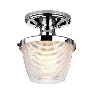 Quoizel Dublin 1 lamp semi-flush bathroom ceiling light in chrome main image