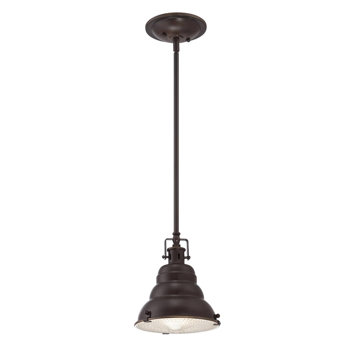 Quoizel East Vale 1 Light Mini Industrial Style Pendant Palladian Bronze