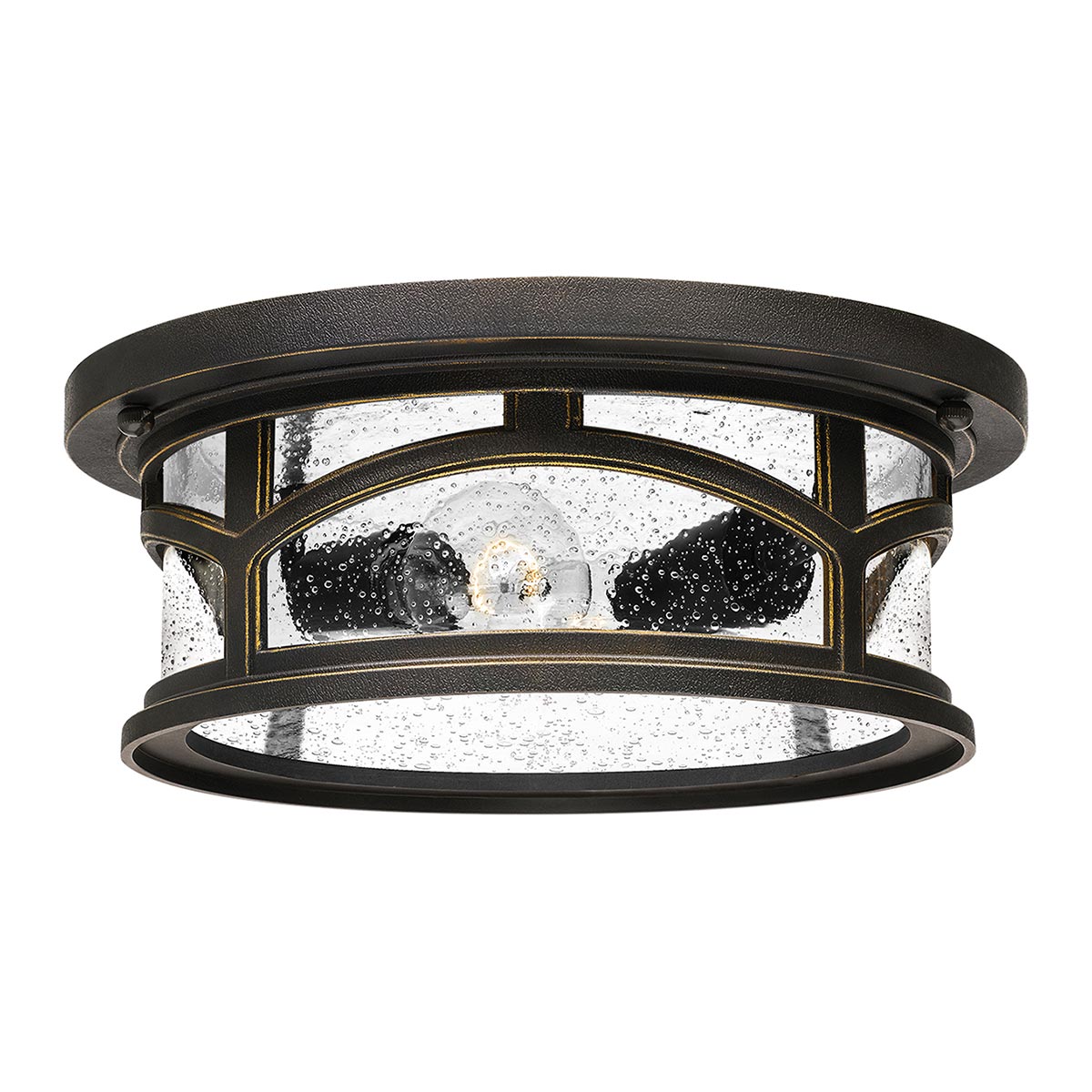 Quoizel Marblehead 2 Light Flush Outdoor Porch Lantern Palladian Bronze