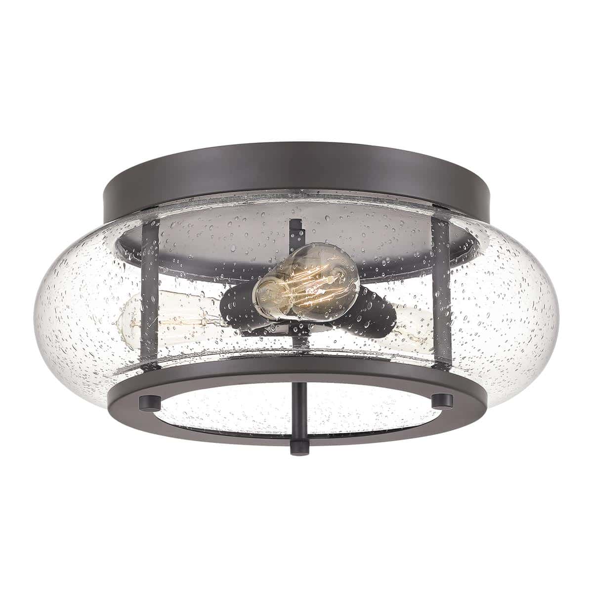 Quoizel Trilogy 3 Light Medium Flush Low Ceiling Light Old Bronze