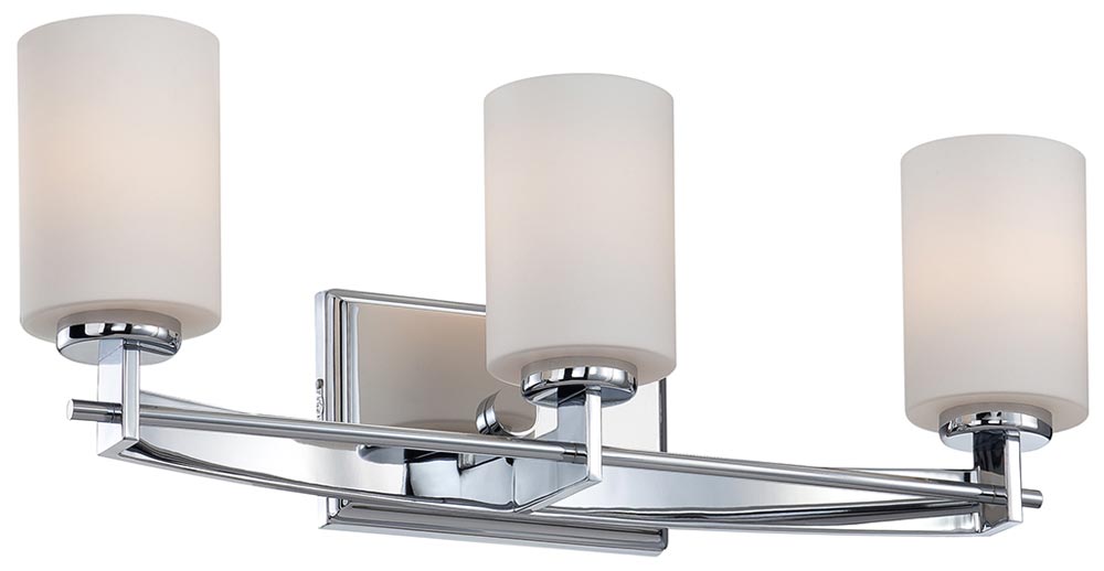 Quoizel Taylor Polished Chrome 3 Light Bathroom Over Mirror Light IP44