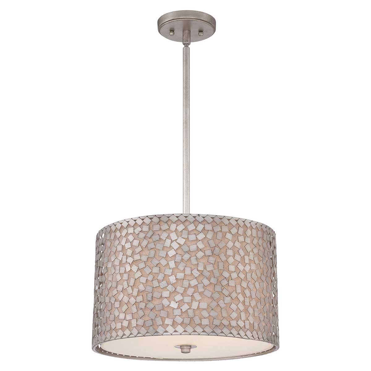 Quoizel Confetti 3 Light Medium Designer Pendant Old Silver Finish