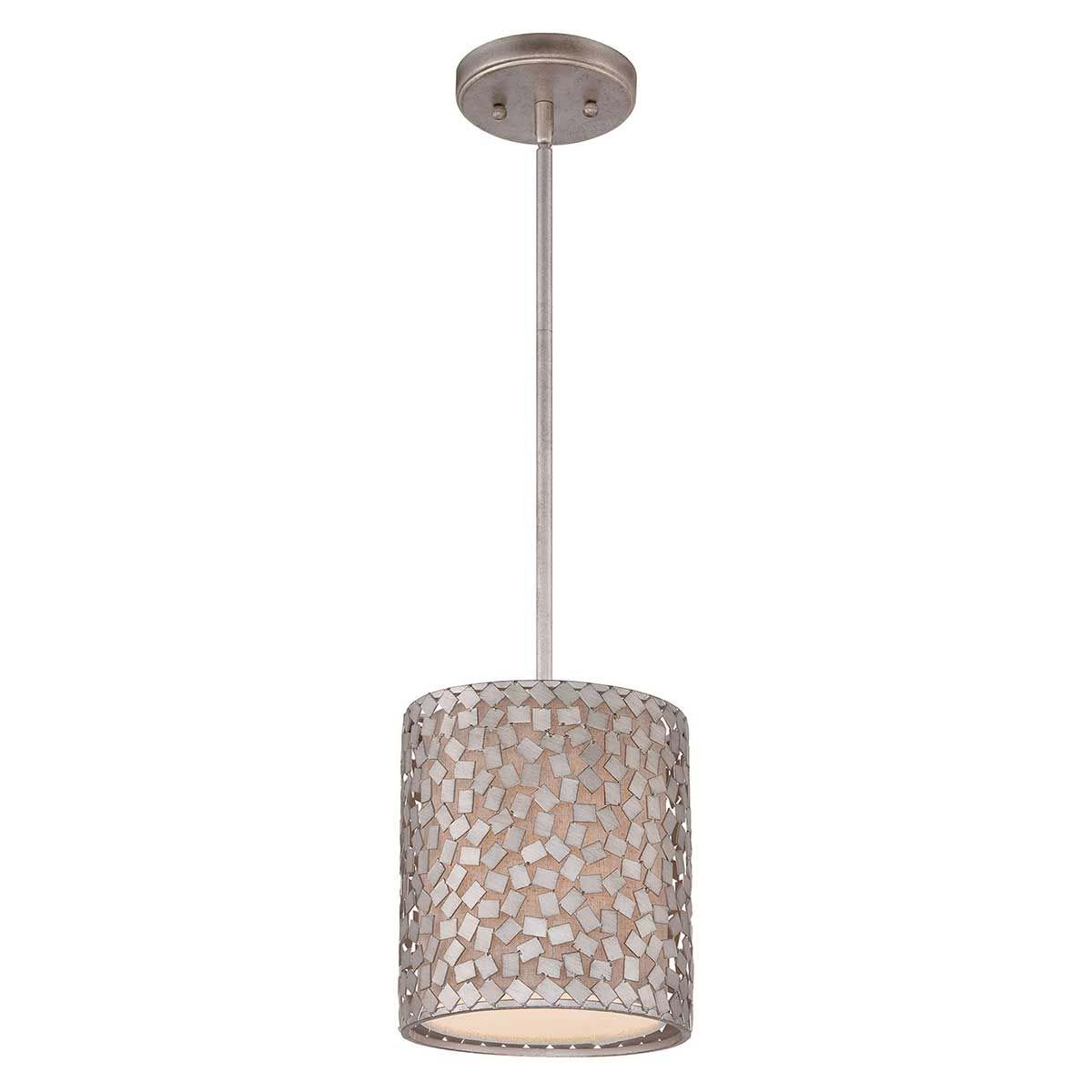 Quoizel Confetti 1 Light Mini Designer Pendant Old Silver Finish
