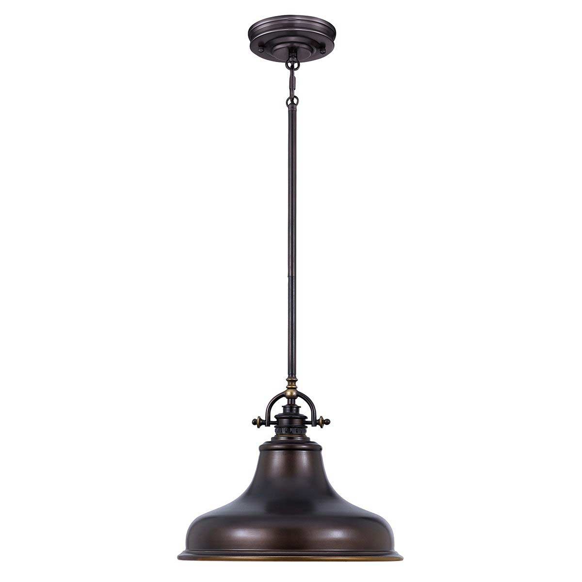 Quoizel Emery Medium Palladian Bronze Industrial Pendant Light