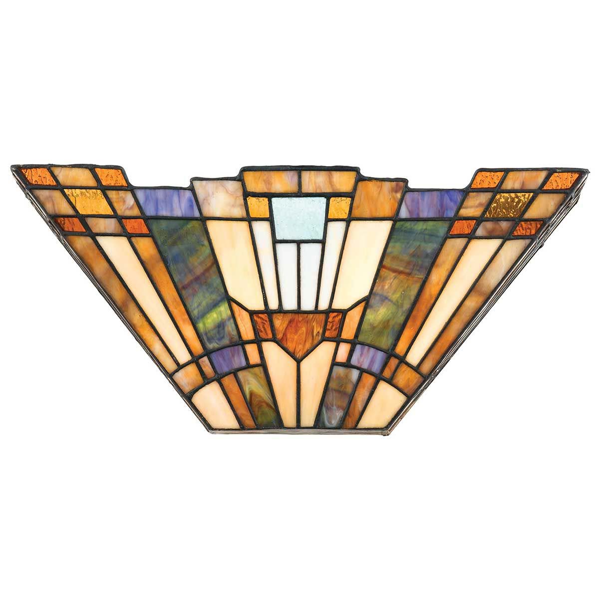 Inglenook Art Deco Style 2 Light Tiffany Wall Lamp