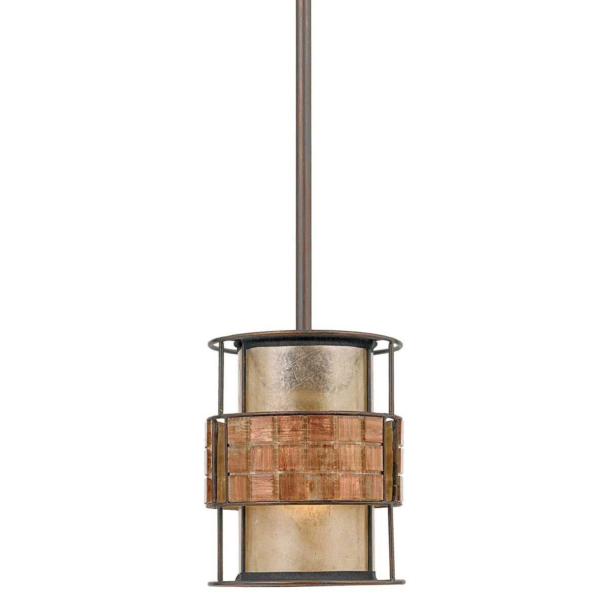 Quoizel Laguna Art Deco 1 Light Mini Kitchen Pendant Copper Finish